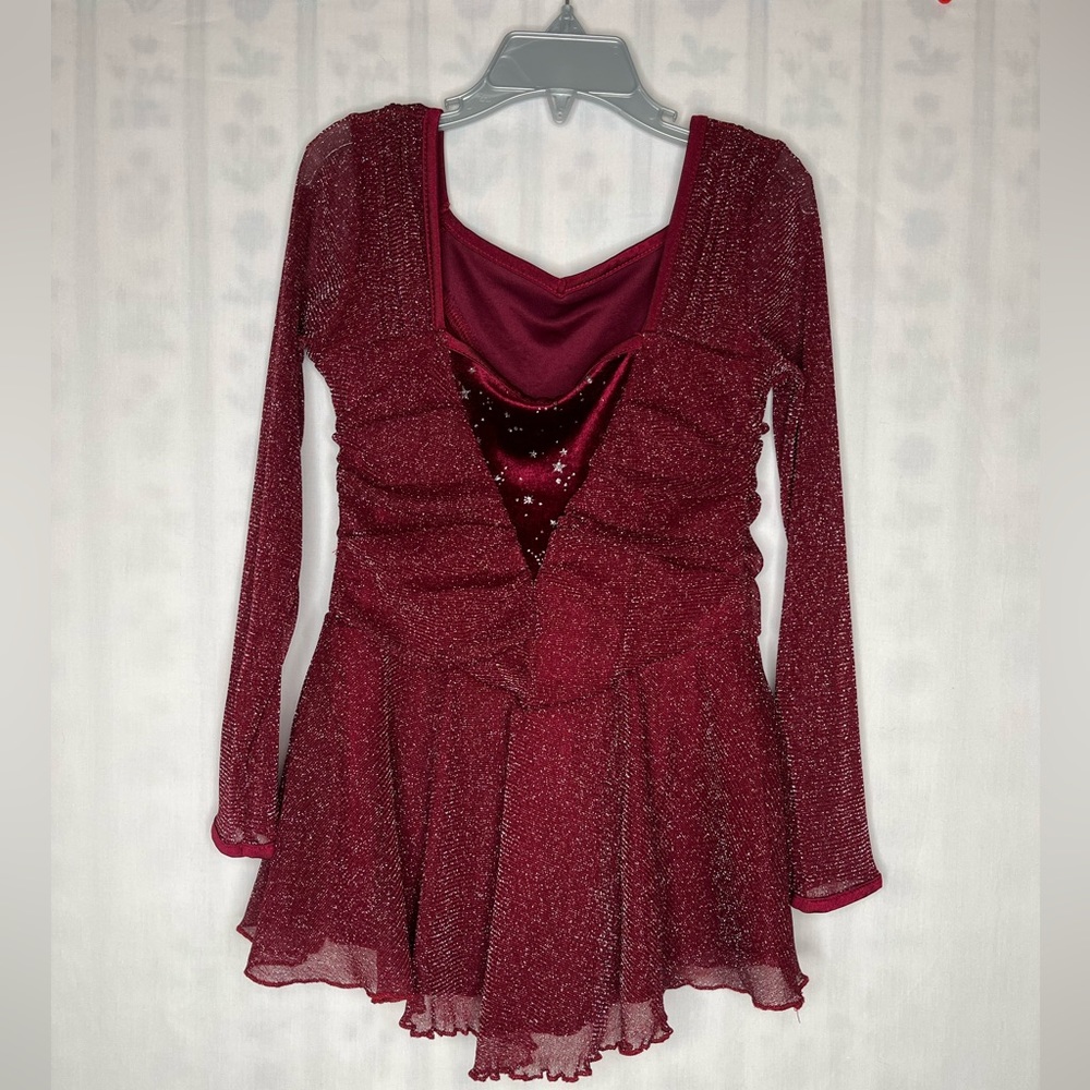 Girls figure skating competition costume